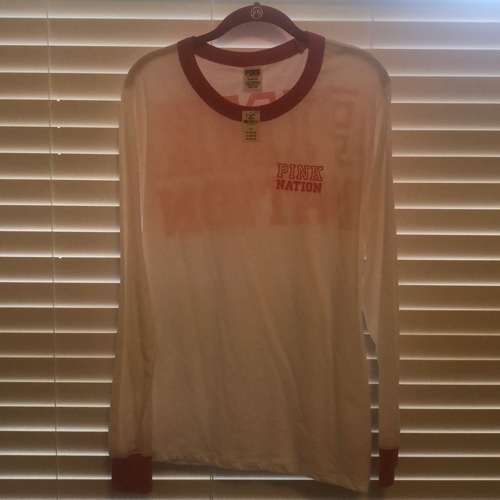 Pink long sleeve T-shirt